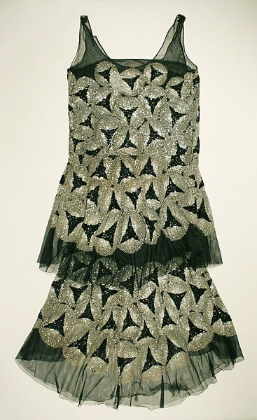 Dress, cotton, glass, American or European
