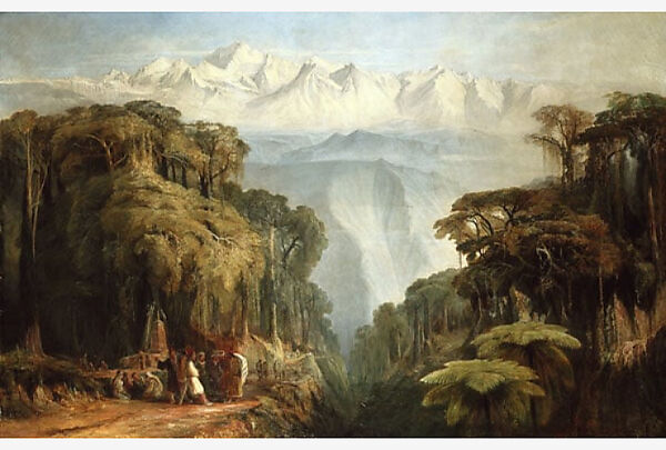 Mount Kanchenjunga from Darjeeling, Edward Lear (British, London 1812–1888 San Remo), Oil on canvas