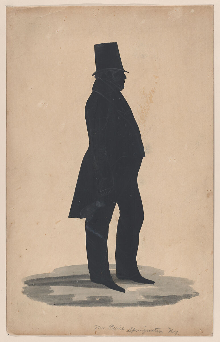 Possibly by William Henry Brown  Silhouette of Mr. Pierce of