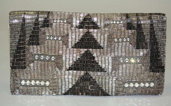 Purse, House of Vionnet (French, active 1912–14; 1918–39), silk, glass, metal, linen (?), French