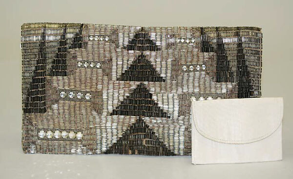 Purse, House of Vionnet (French, active 1912–14; 1918–39), silk, glass, metal, linen (?), French 