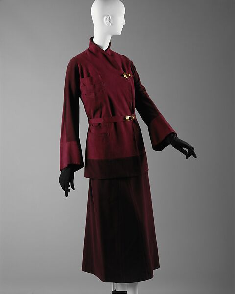 Suit, House of Paquin (French, 1891–1956), leather, wool, French 