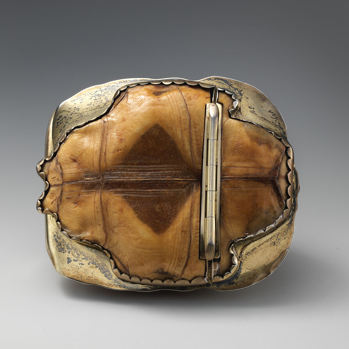 Tortoise box, Tortoise, gilded silver, possibly British