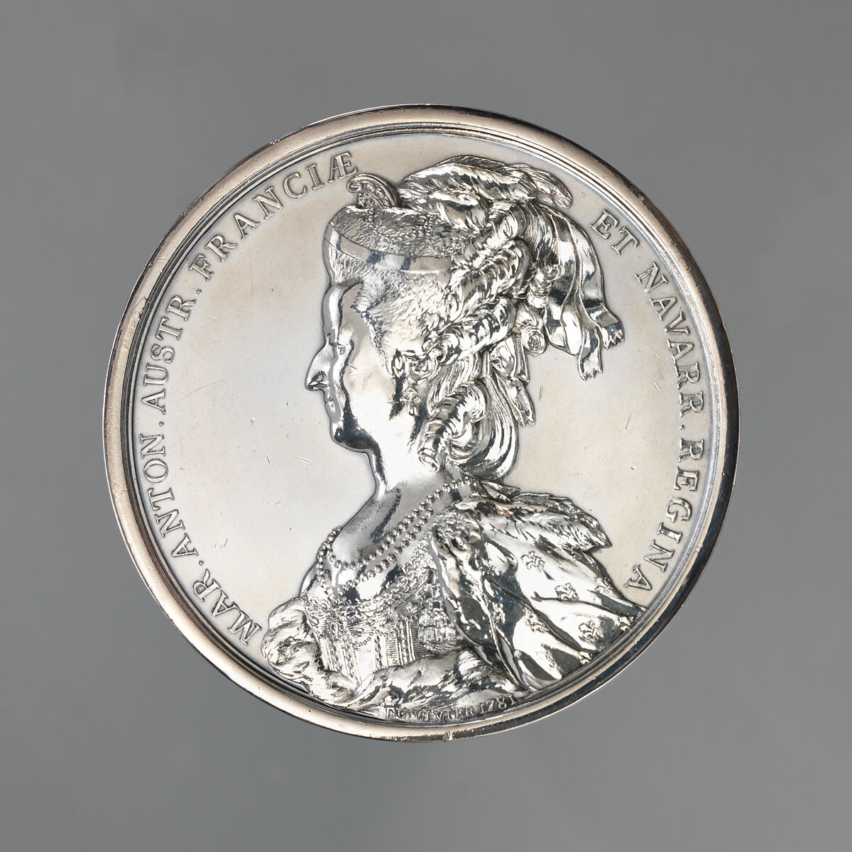 Louis XVI and Marie Antoinette, Pierre-Simon-Benjamin Duvivier (French, Paris 1730–1819 Paris), Silver, French, Paris