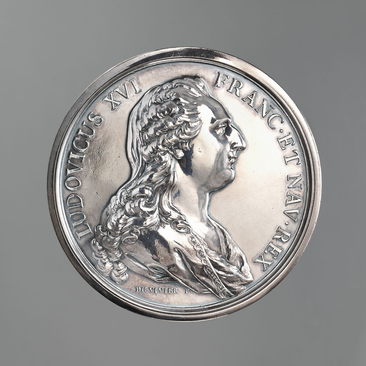 Louis XVI and Marie Antoinette, Pierre-Simon-Benjamin Duvivier (French, Paris 1730–1819 Paris), Silver, French, Paris 