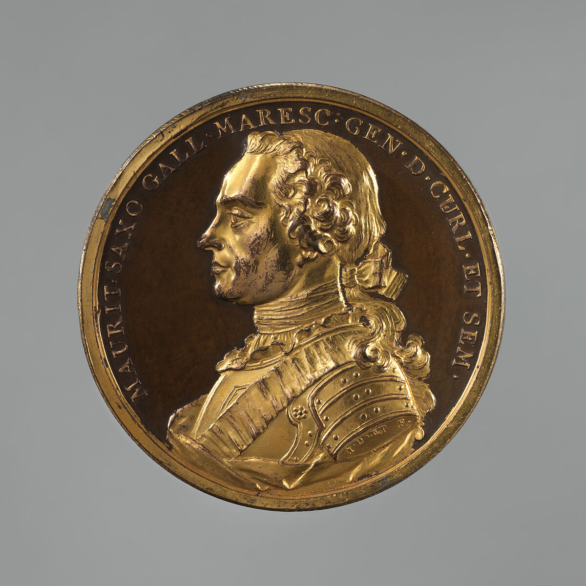 Victories of Maurice de Saxe, Marshal General of France, Jean Dassier (Geneva 1676–1763 Geneva), Gilt bronze, lacquered ground, Swiss, Geneva 