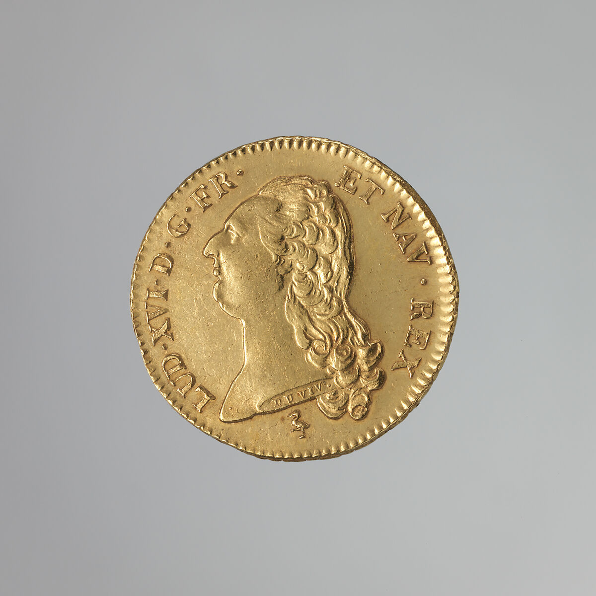 Double Louis d’or of Louis XVI of France (b. 1754-93; r. 1774–1792), Pierre-Simon-Benjamin Duvivier (French, Paris 1730–1819 Paris), Gold, French 