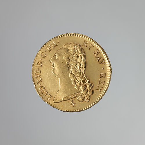 Double Louis d’or of Louis XVI of France (b. 1754-93; r. 1774–1792)