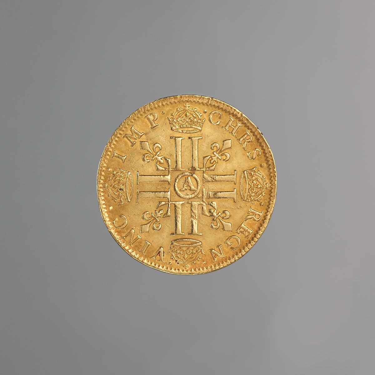 Double Louis d’or of Louis XIII of France (b. 1601; r. 1610-43), Jean Varin (French, Liège baptized 1607–1672 Paris), Gold, French