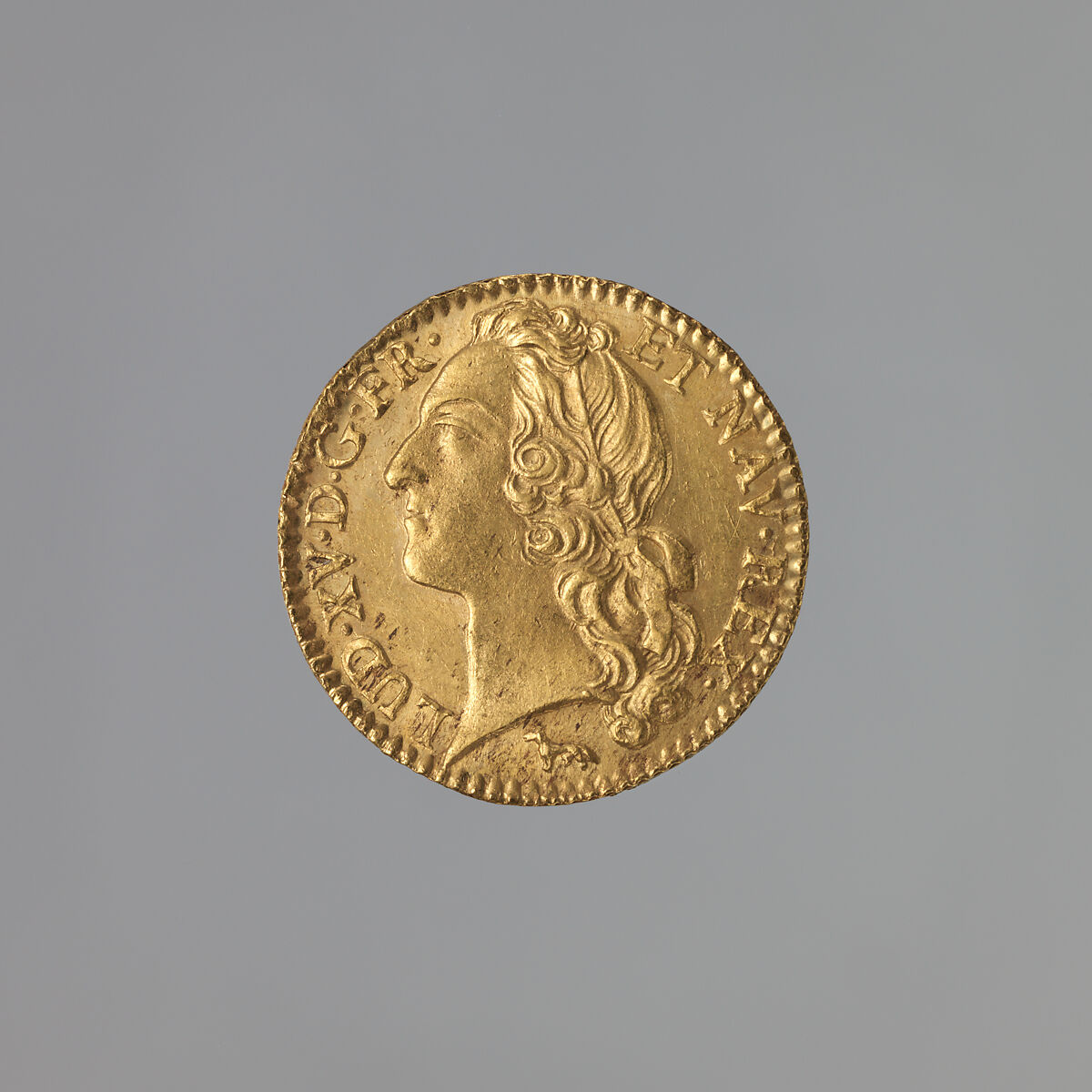 Double Louis d’or of Louis XV of France (b. 1710; r. 1715–74), Joseph-Charles Roettiers (French, Paris 1691–1779 Paris), Gold, French 