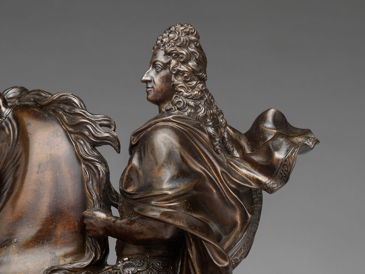 Elector Maximilian II Emanuel of Bavaria on Horseback, Roger Schabol (Flemish, active Paris, ca. 1690– after 1714), Bronze, with gilt-bronze base of about two decades later, Flemish, Brussels