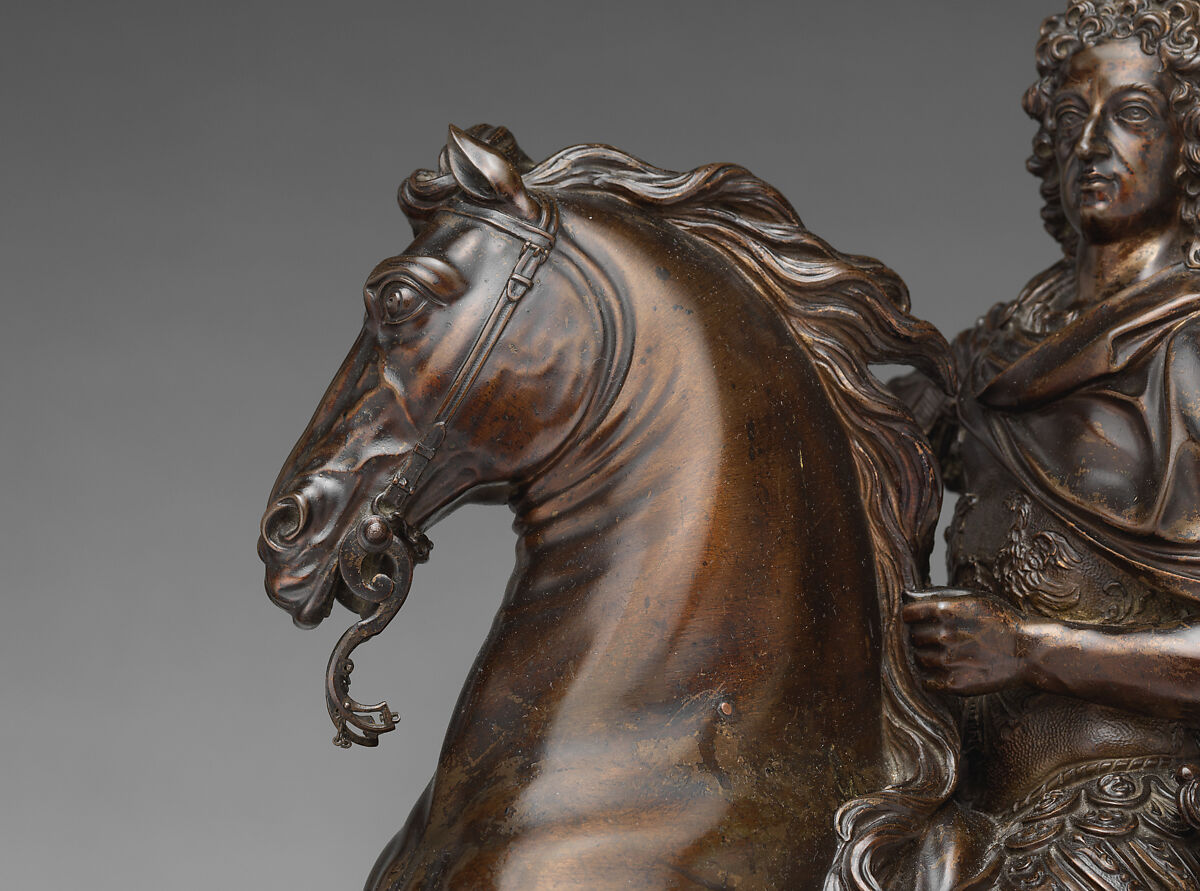 Elector Maximilian II Emanuel of Bavaria on Horseback, Roger Schabol (Flemish, active Paris, ca. 1690– after 1714), Bronze, with gilt-bronze base of about two decades later, Flemish, Brussels