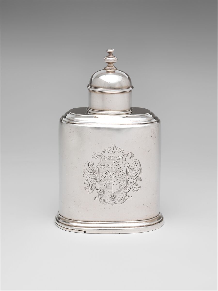 Tea Caddy, Browne and Seal (active ca. 1810), Silver, American 