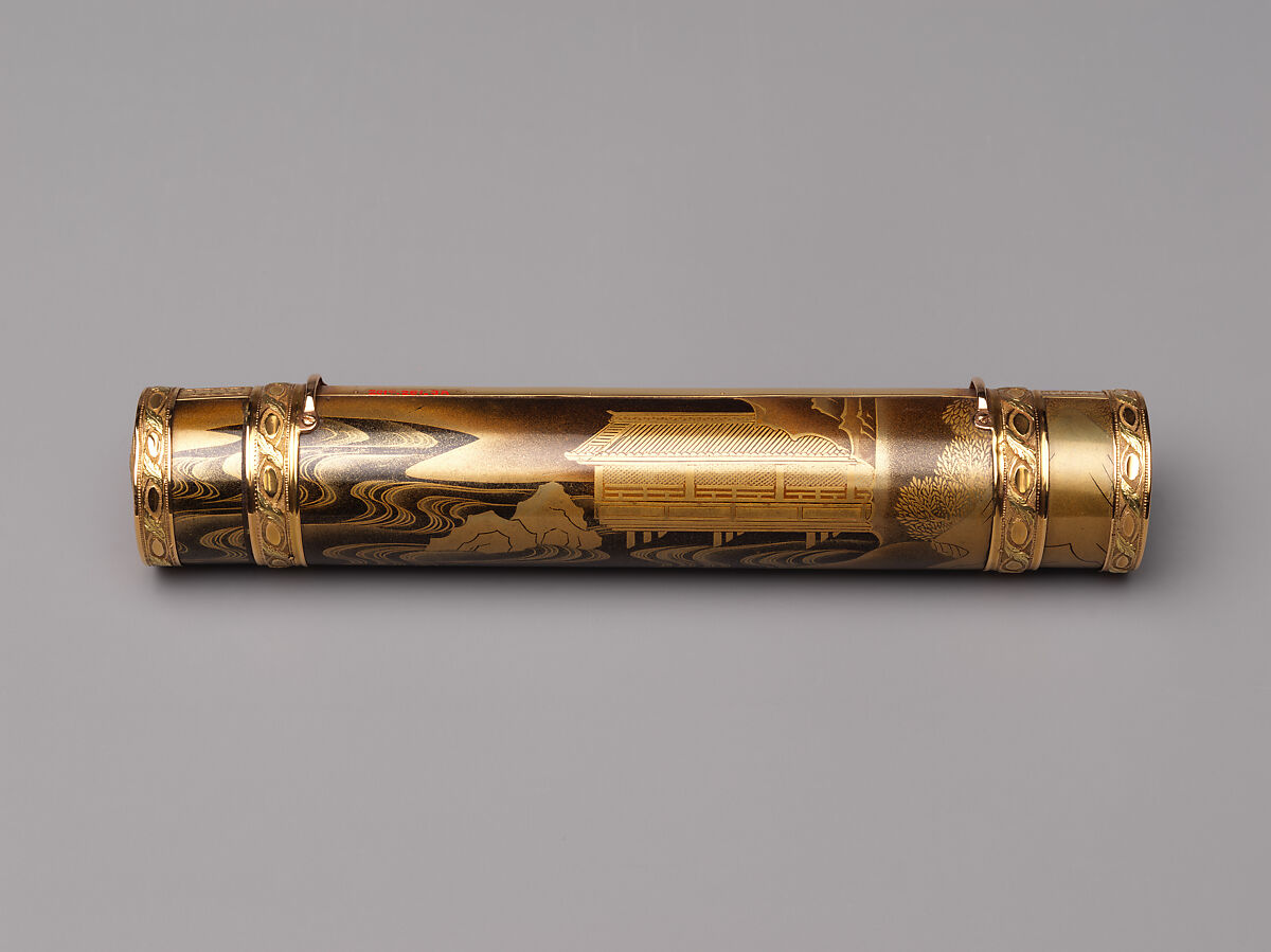 Message Case with Landscape, Lacquered wood with gold and silver hiramaki‑e and togidashimaki‑e, with gilded mounts, Japan and France