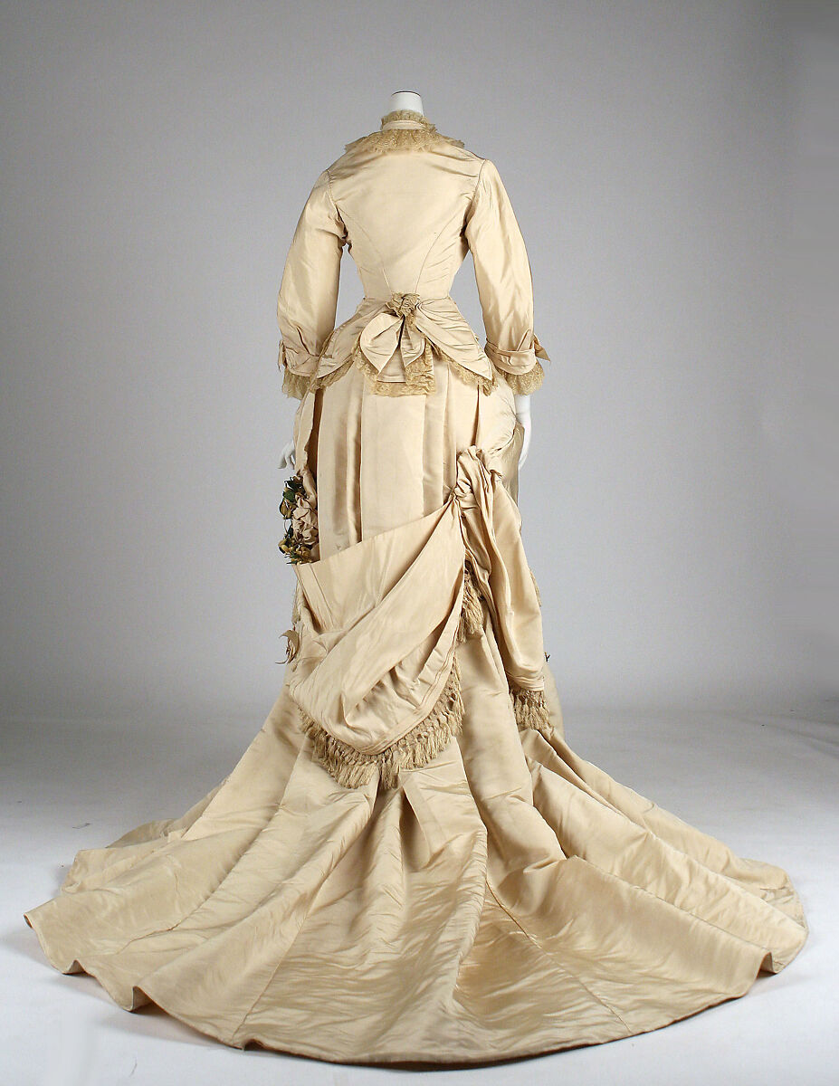 Wedding dress, Mme. Fréderique, silk, American