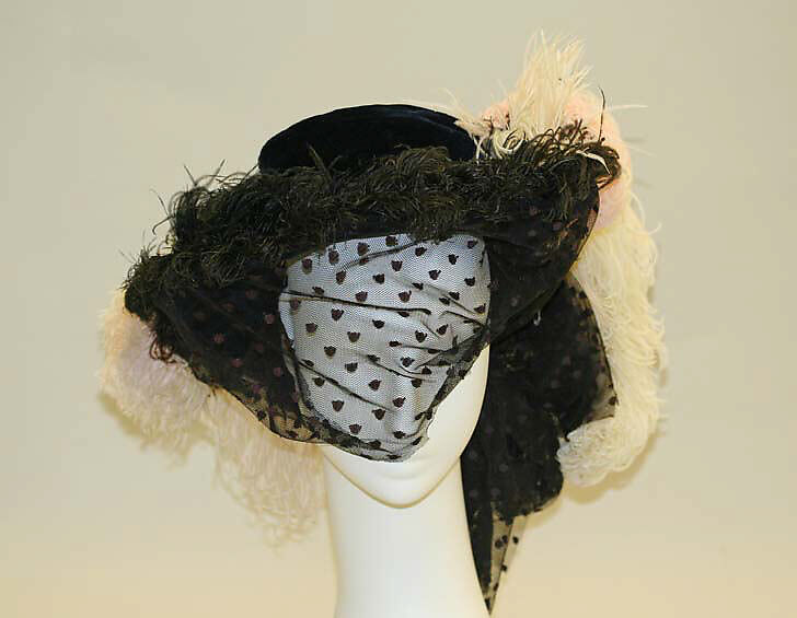 Riding ensemble, Morin Blossier (French), silk, metal thread, ostrich feathers, French