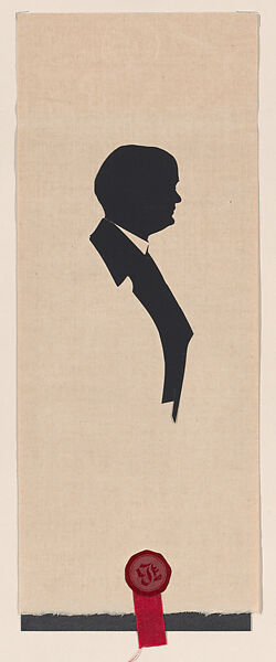 Silhouette of an unknown man, M. Bliss (British, born 1880), Cut paper 