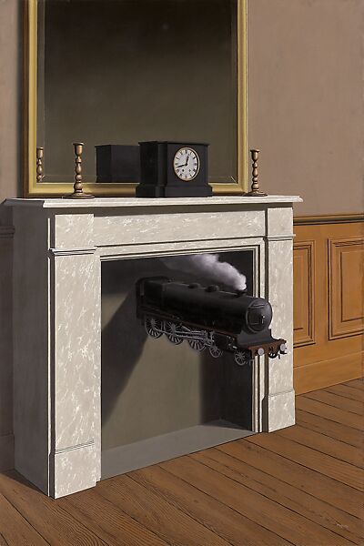 La durée poignardée (Time Transfixed), René Magritte  Belgian, Oil on canvas