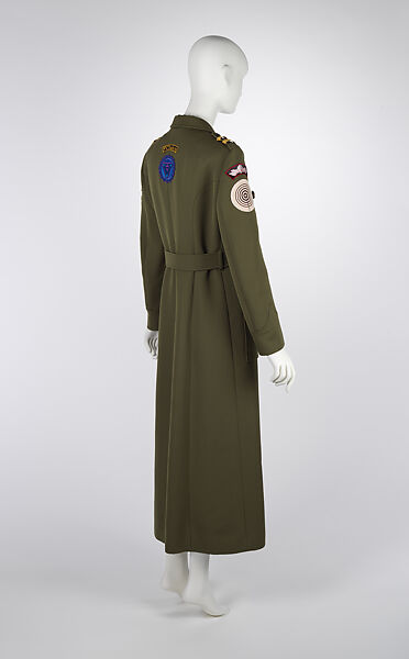 Coat, House of Moschino (Italian, founded 1983), wool, rayon, metal, Italian