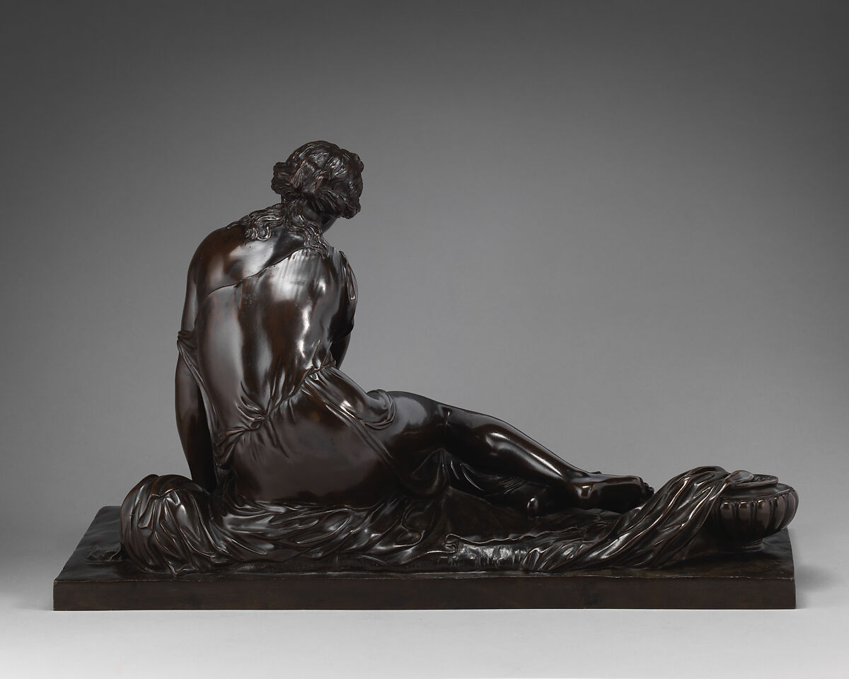 Nymph with a Shell, after a model by Antoine Coysevox (French, Lyons 1640–1724 Paris), Bronze, on modern porphyry base, French, Paris