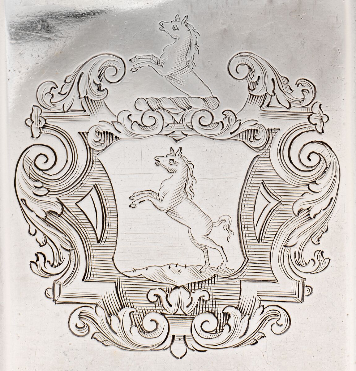 Tea Caddy, Simeon Soumaine (baptized 1685–ca. 1750), Silver, American