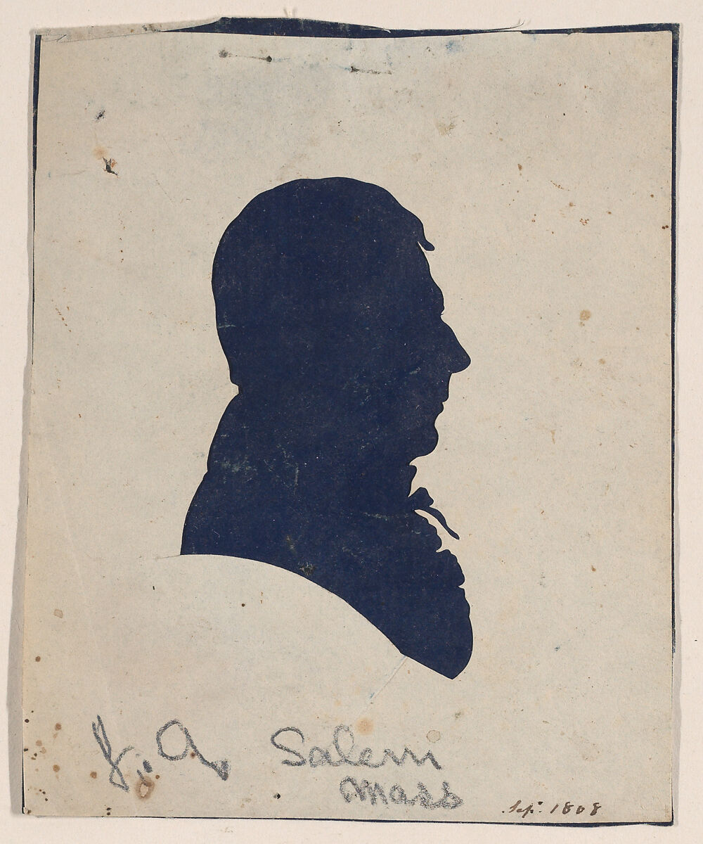 Dr. James Appleton of Salem, Massachusetts, William Bache (American (born England), Bromsgrove, Worcestershire 1771–1845 Wellsboro, Pennsylvania), Hollow cut paper 