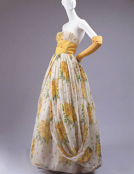 Capri, design for an evening dress. Paris, France, 1954