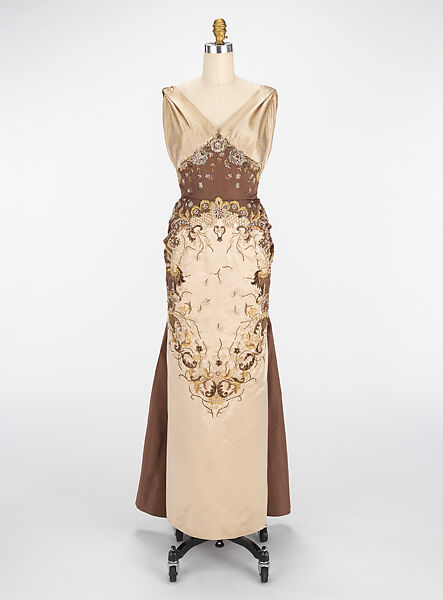 "Oriane", House of Balmain (French, founded 1945), silk, glass, shells, French 