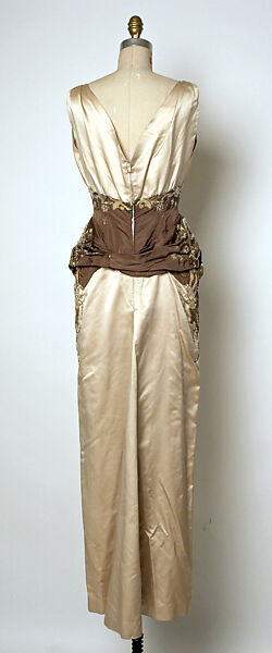 "Oriane", House of Balmain (French, founded 1945), silk, glass, plastic, shells, metal, French