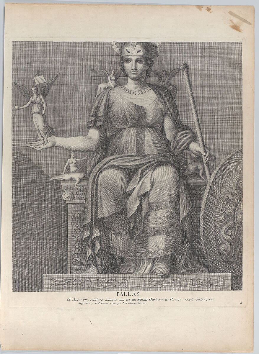 Pallas, Giovanni Girolamo Frezza (Italian, Canemorto 1671–ca. 1748 Rome), Etching and engraving 