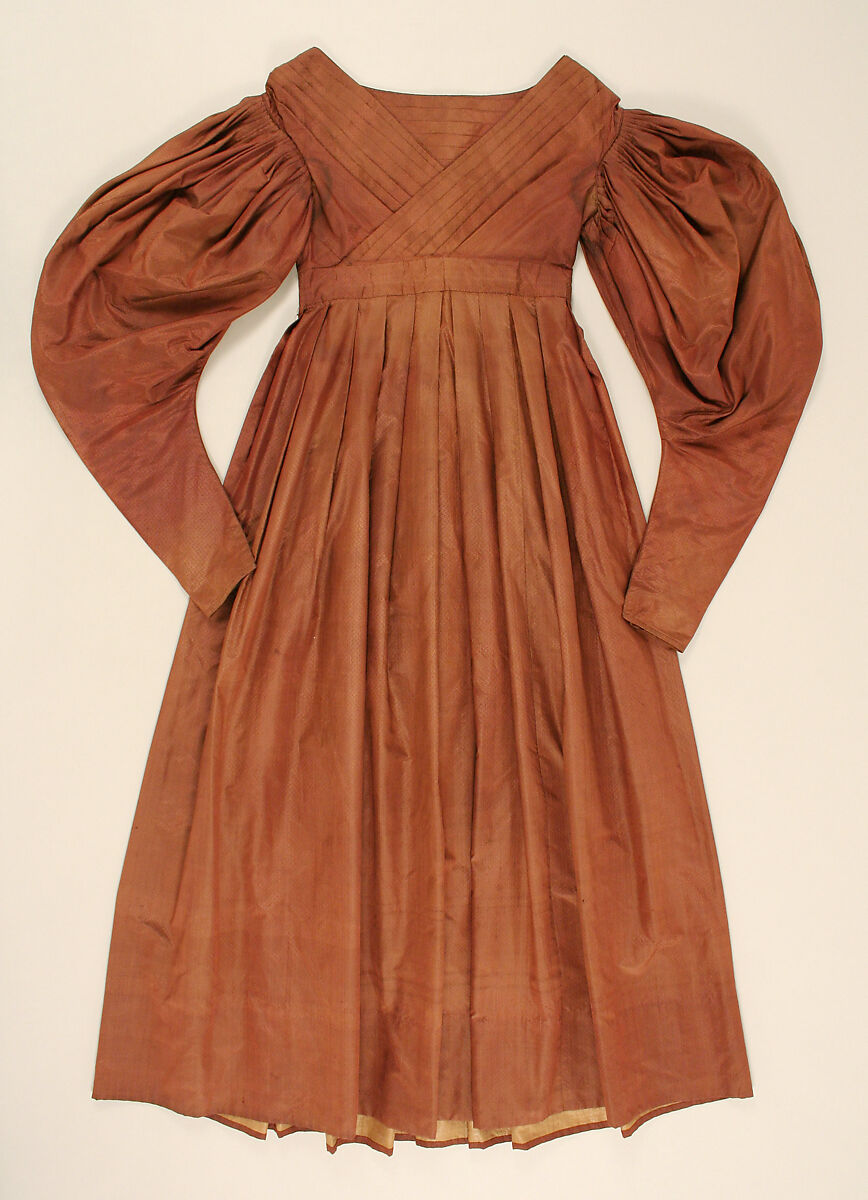 Dress, silk, cotton, American