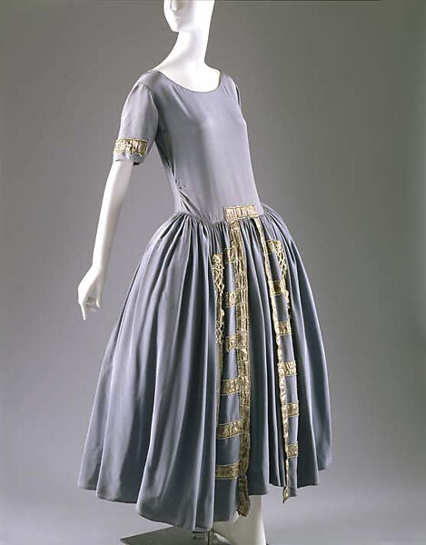Robe de Style, House of Lanvin (French, founded 1889), silk, metal, glass, French 
