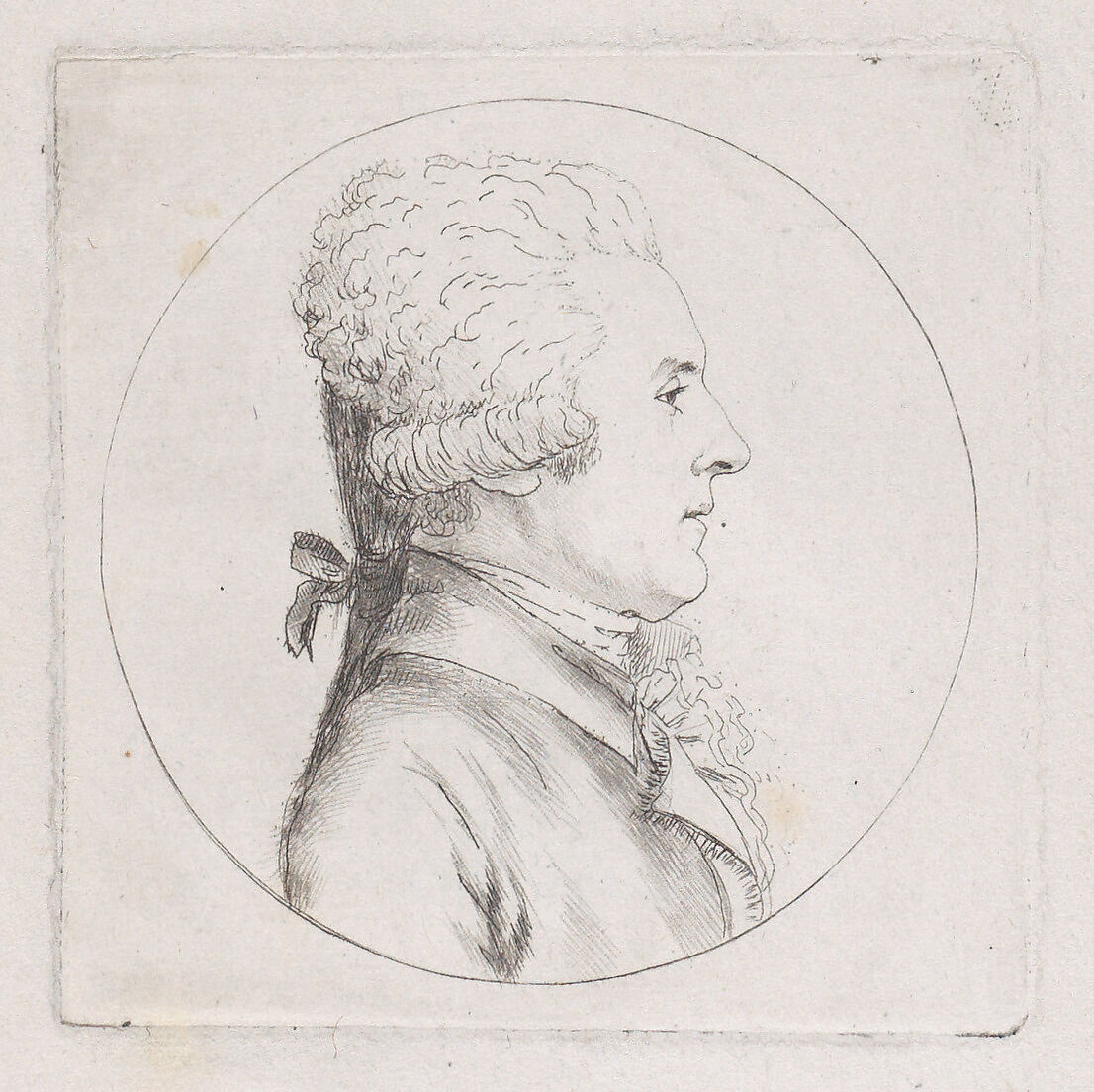 Portrait of a man to right, Gilles Louis Chrétien (French, Versailles 1754–1811 Paris), Etching and aquatint 