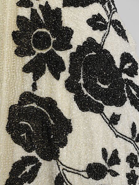 Evening coat, silk, glass, French