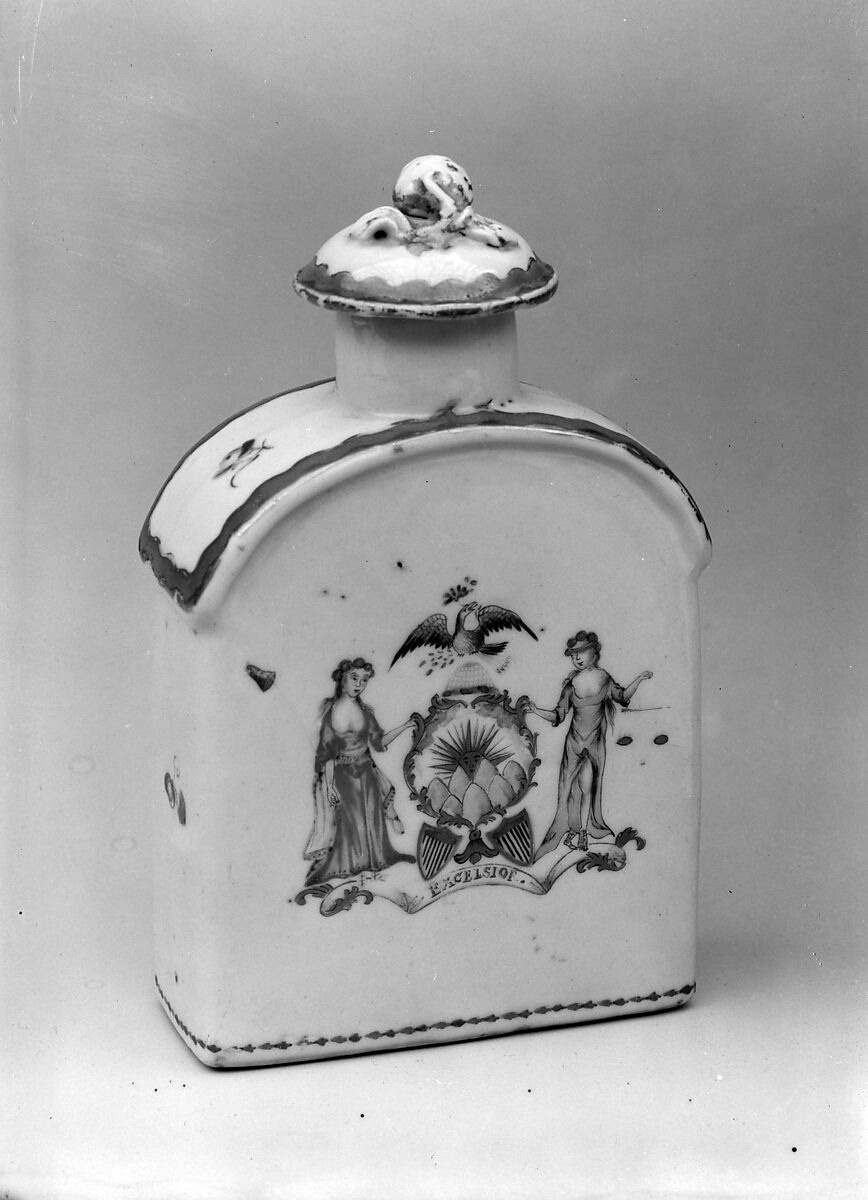 Tea Caddy, Porcelain, Chinese 