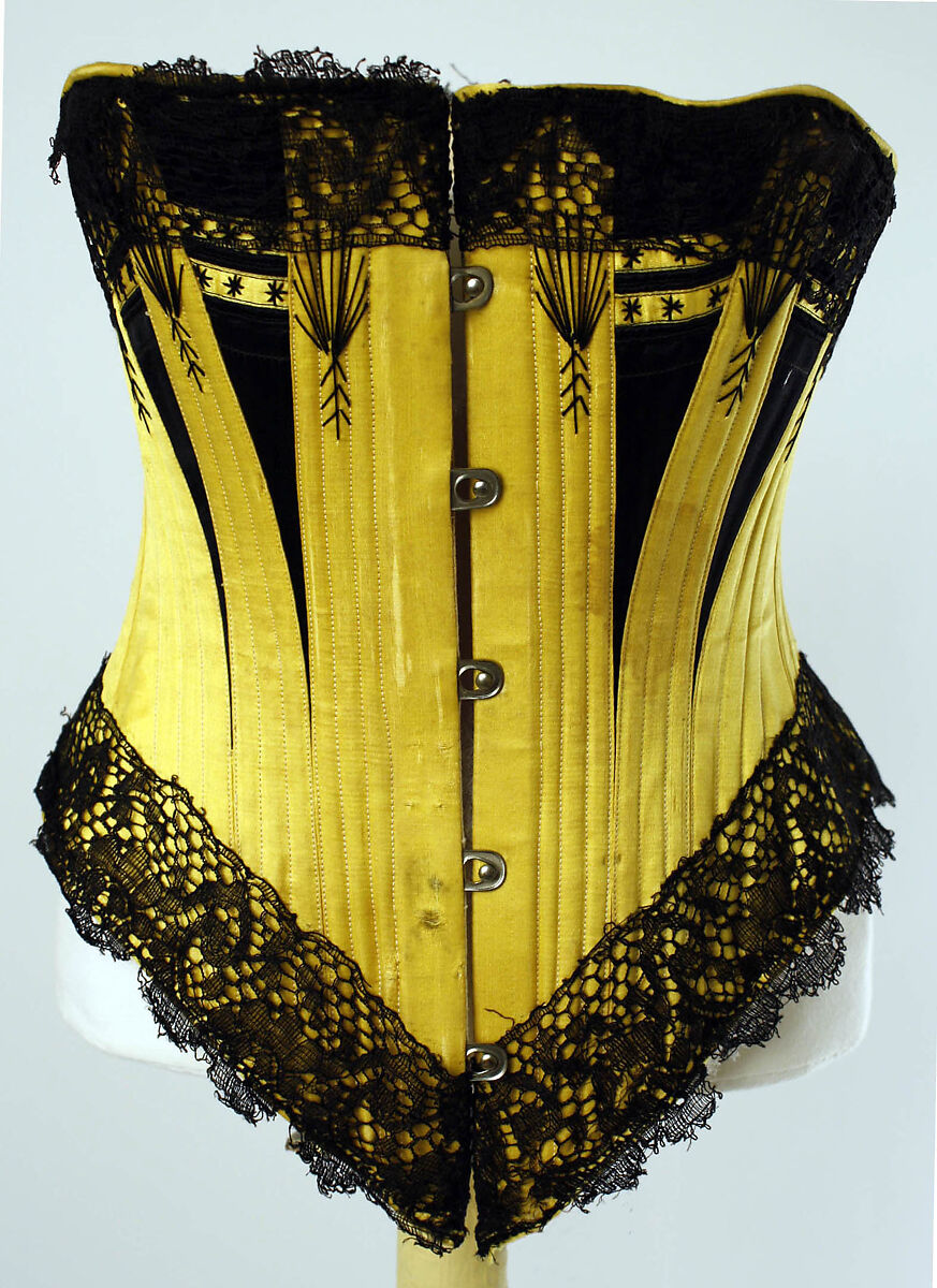 Corset, silk, European 