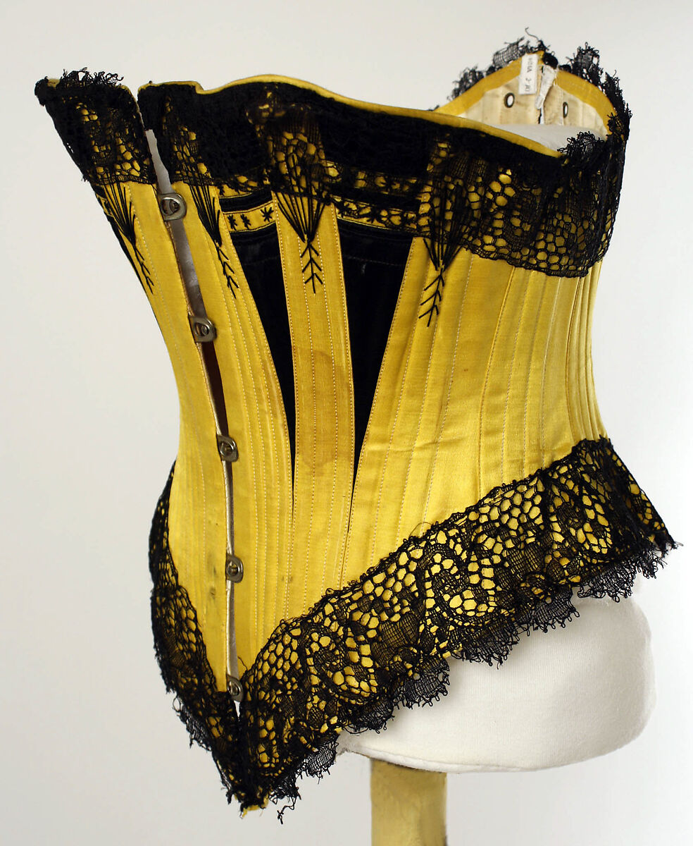 Corset, silk, European