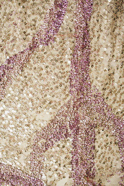Evening dress, Henriette Favre, silk, sequins, French