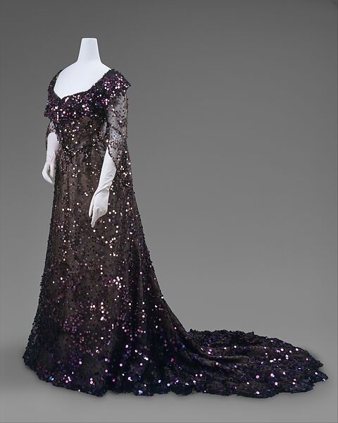 Evening dress, silk, gelatin, French