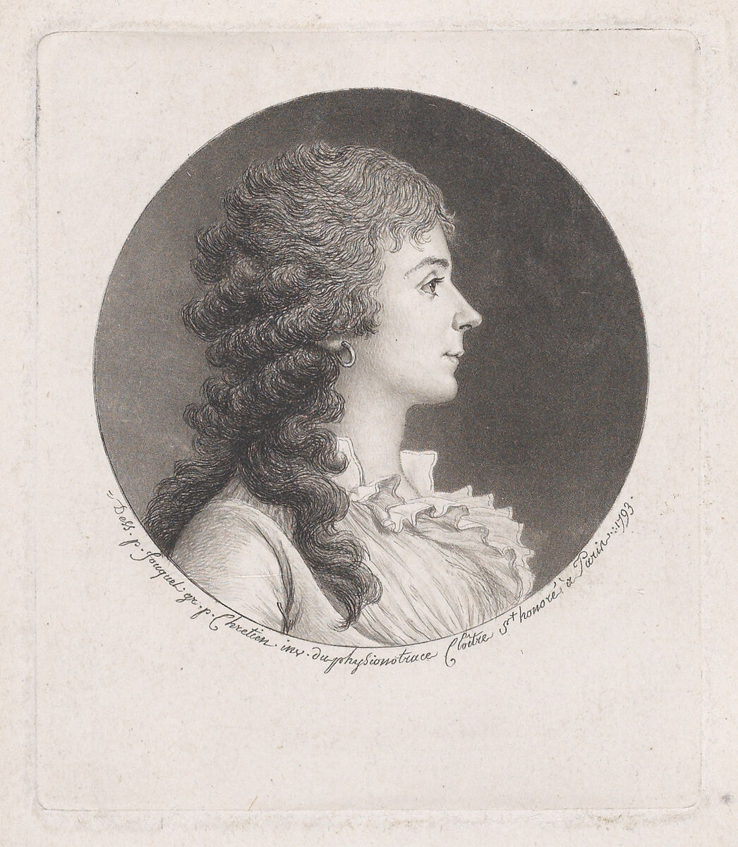 Portrait of Madame Roland, Gilles Louis Chrétien  French, Etching and aquatint