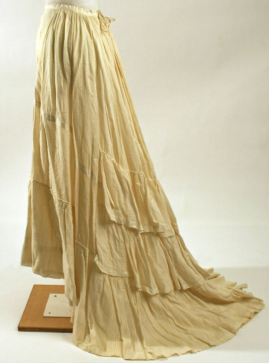 Dress, silk, British