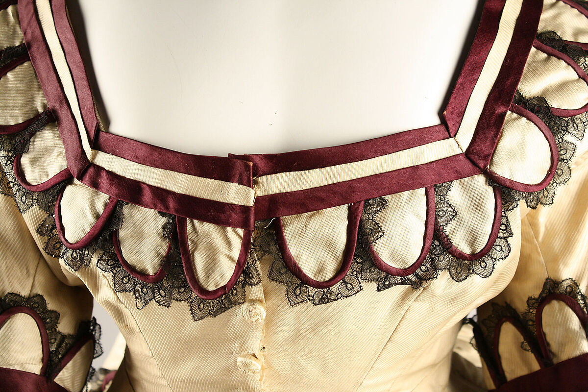 Dress, silk, British