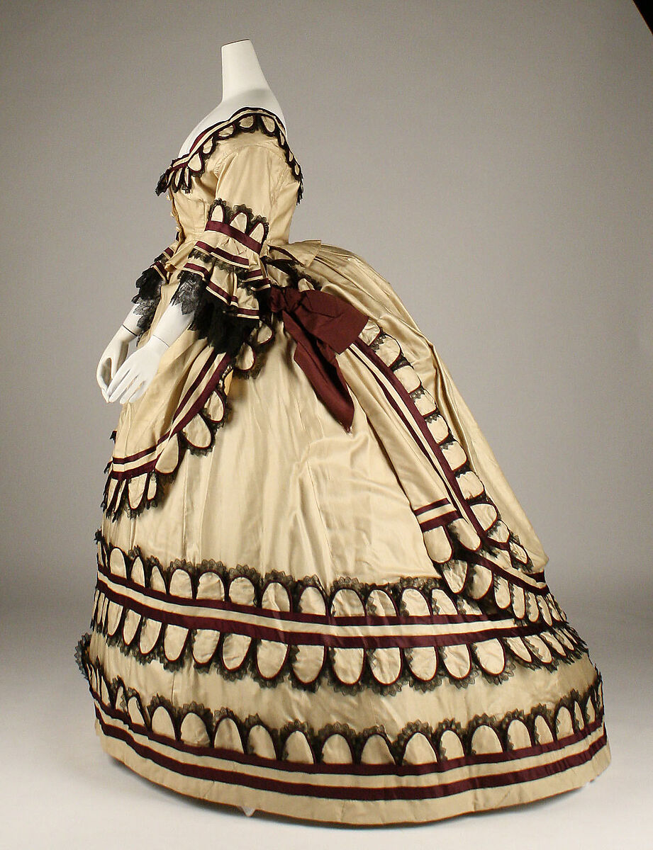 Dress, silk, British