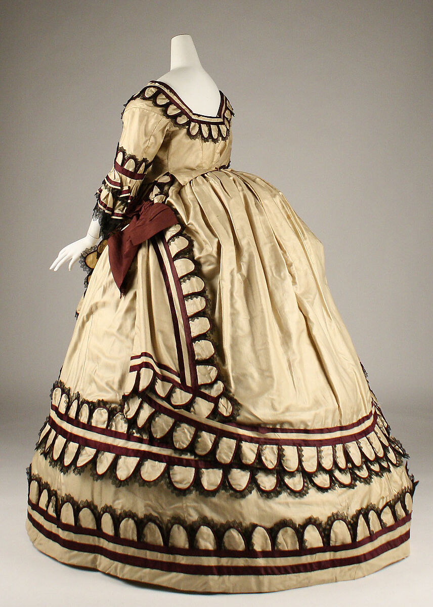 Dress, silk, British