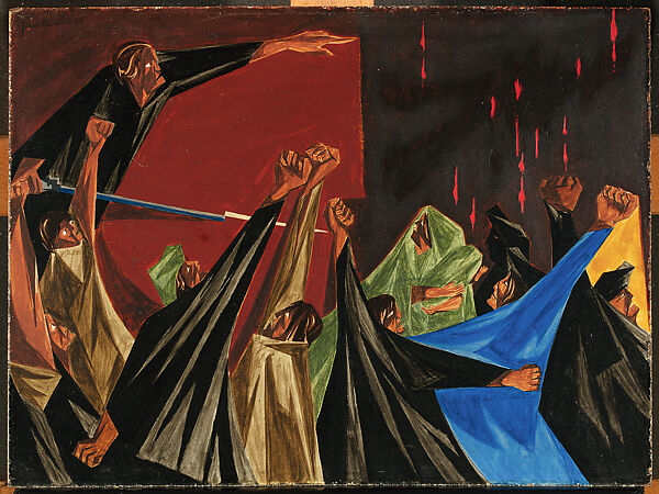 ...is life so dear or peace so sweet as to be purchased at the prices of chains and slavery? Patrick Henry-1775, Jacob Lawrence (American, Atlantic City, New Jersey 1917–2000 Seattle, Washington), Tempera on hardboard 