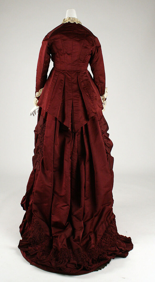 Dress, wool, silk, British