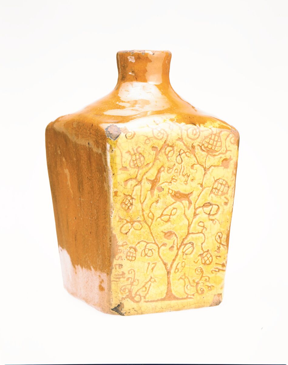 Tea Canister, Joseph Smith  , active 1760s, Earthenware; Redware, American