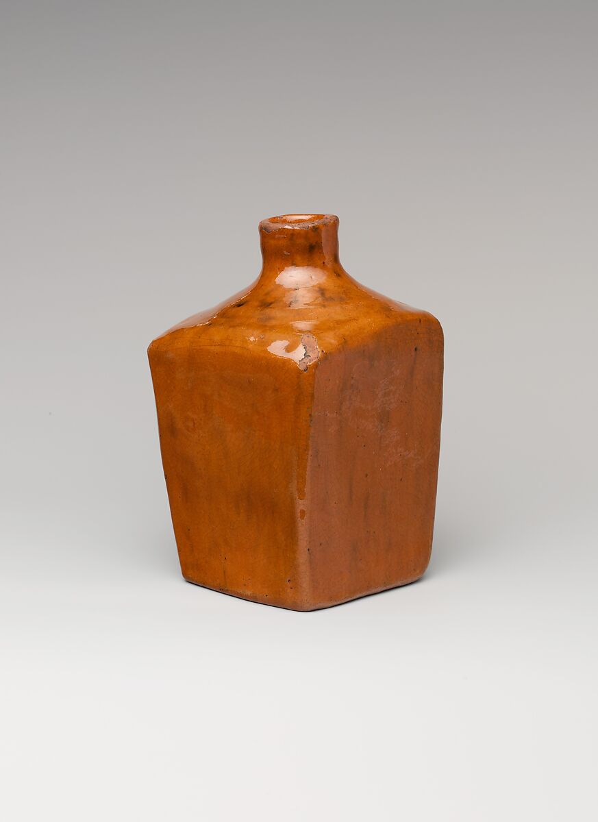Tea Canister, Joseph Smith  , active 1760s, Earthenware; Redware, American