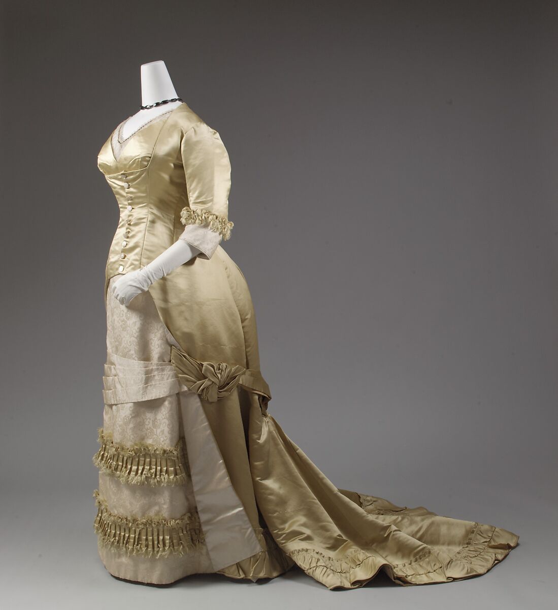 Evening dress, silk, European 