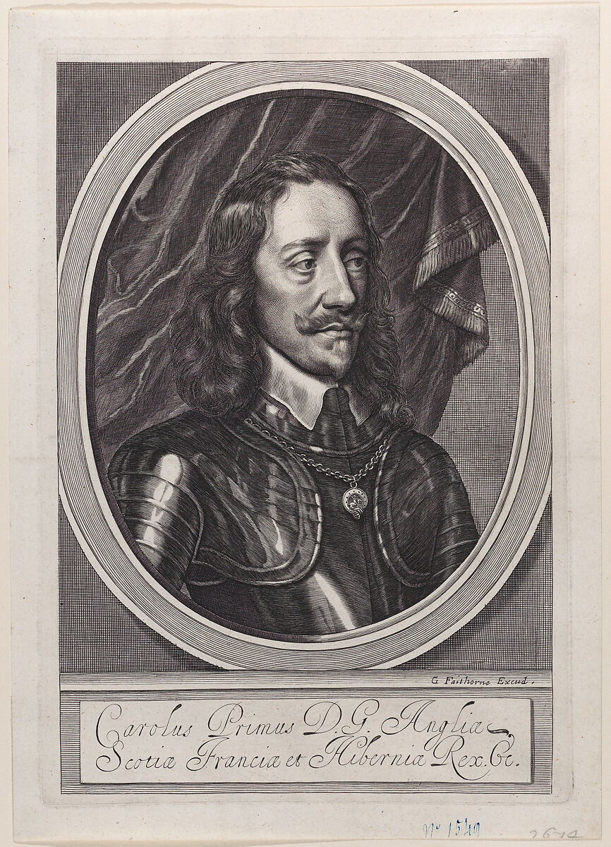 King Charles I, William Faithorne the Elder (British, London ca. 1620–1691 London), Engraving; first state of two 